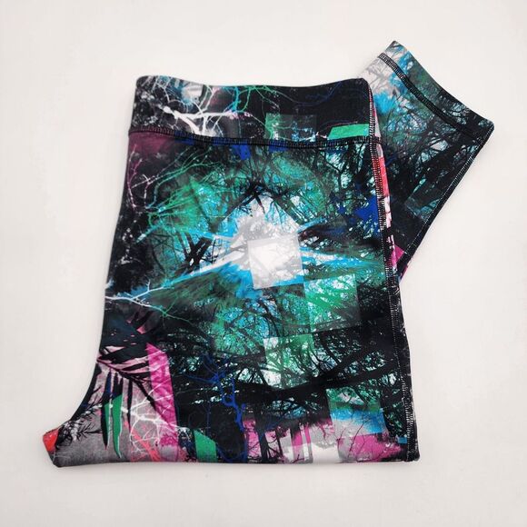 Fila Sport‎ Womens Size L Black Pink Multi Color Yoga Running Athletic Pants - Picture 1 of 9